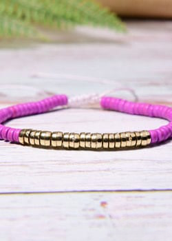 Boho Bracelet - Colorful Shell Gold