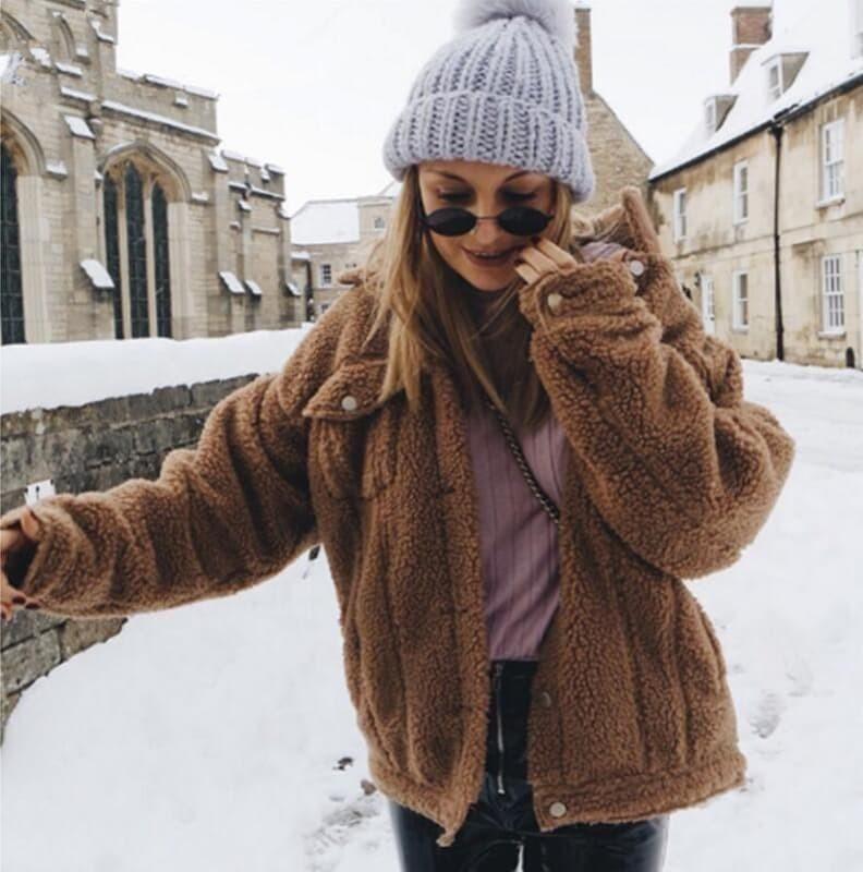 Boho Brown Faux Fur Jacket