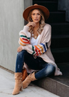 Boho Cardigan Striped Oversized Sleeves