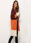 Boho Long Cardigan three tone