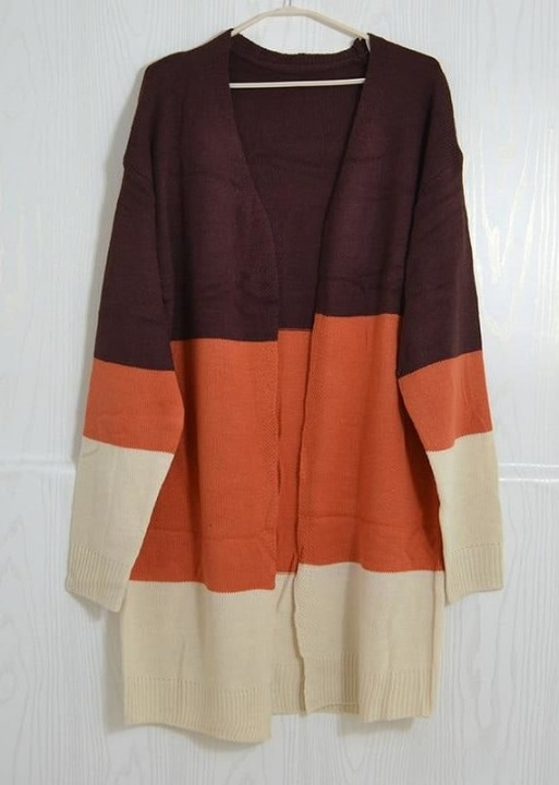 Boho Long Cardigan three tone