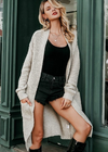 Boho long cardigan beige