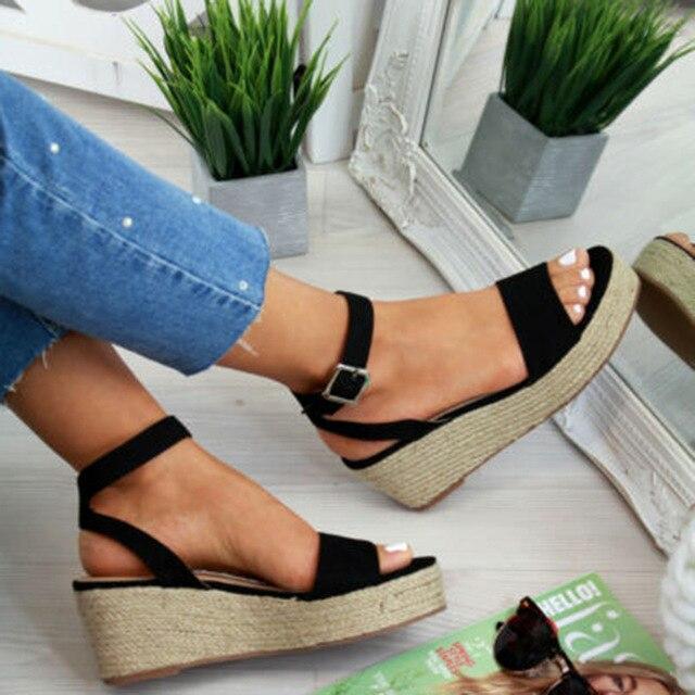 Boho Chic Beach Wedge Sandals