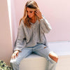 Boho Chic Grey Knit Pullover