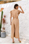 Boho Chic Jumpsuit in Beige