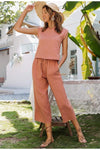 Boho Chic Jumpsuit in Dusty Pink