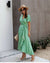 Boho Chic Long Dress in Green