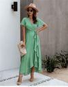 Boho Chic Long Dress in Green