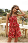 Boho Chic Summer Red Set (Bustier top + Short)