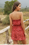 Boho Chic Summer Red Set (Bustier top + Short)