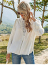 Boho Chic White Lace Blouse