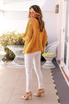 Boho Chic Yellow Knit Pullover