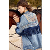 Boho Denim Fringed Jacket