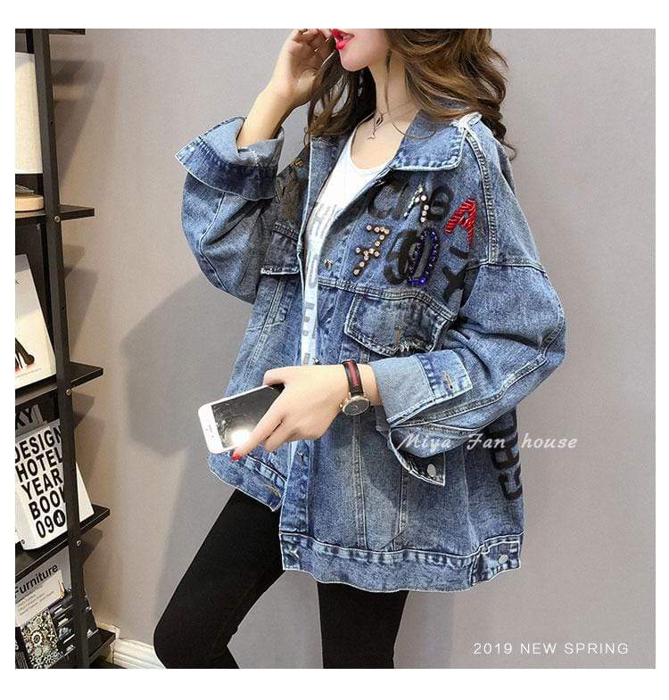 Boho Denim Jacket Teddy Bears