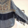 Boho Denim Jacket with Fringes