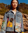 Boho Denim Jacket with Patchworks