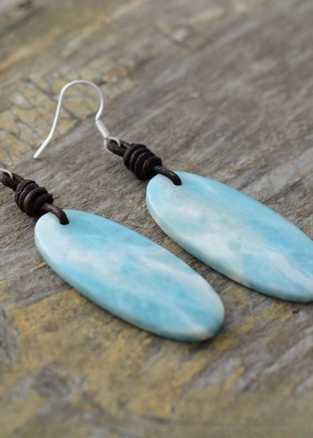 Boho Earrings - Blue Stone