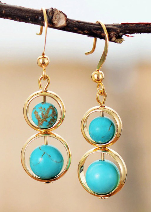 Gold Boho Dangle Earrings