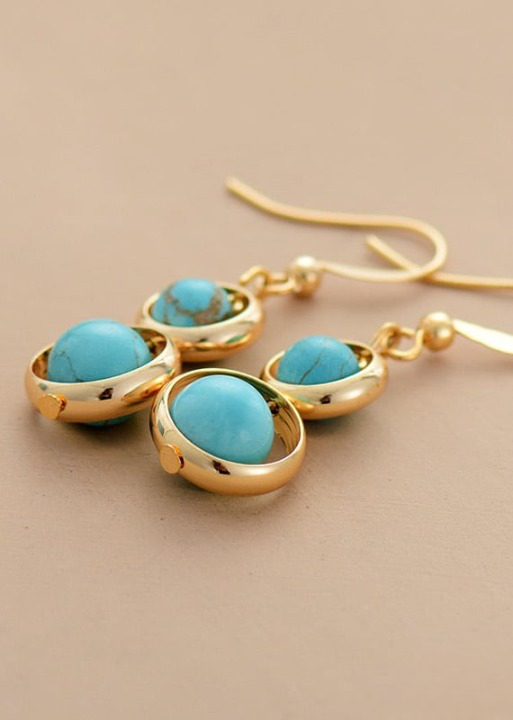 Gold Boho Dangle Earrings