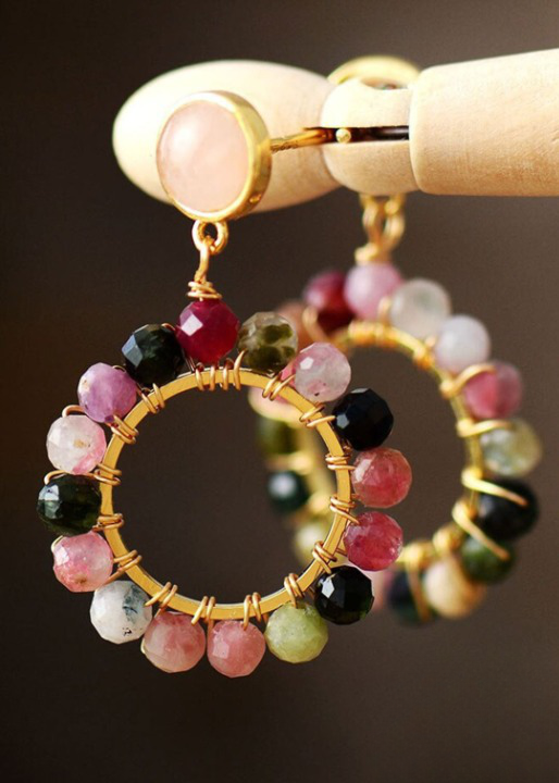 Boho Beads Earrings - Flower Ear