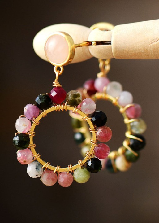 Boho Beads Earrings - Flower Ear