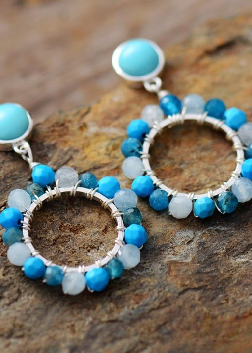 Boho Beads Earrings - Flower Ear