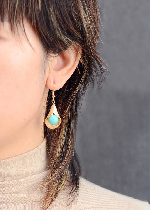 Boho Earrings - Gold Flower