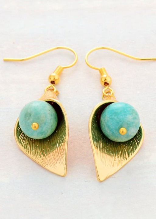 Boho Earrings - Gold Flower