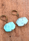 Boho Dangle Earrings Blue Amazonite