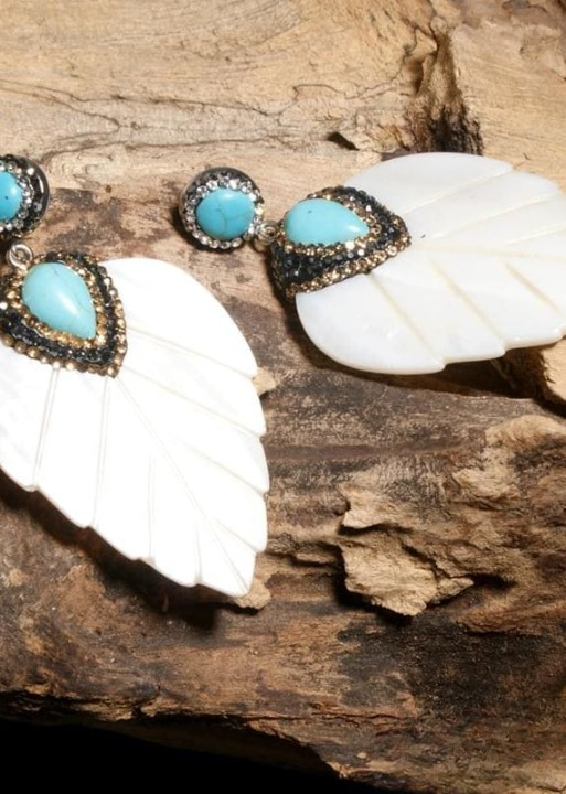 Boho Leaf Drop Earrings