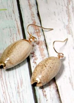 Boho Earrings - Natural Shell Gold