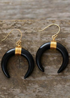 Gold Boho Earrings - Natural Stone