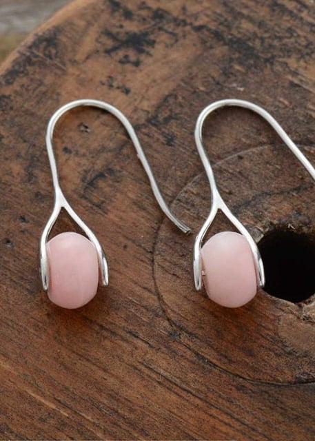 Pink Boho Dangle Earrings