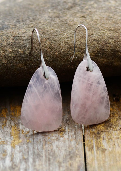 Quartz Boho Dangle Earrings