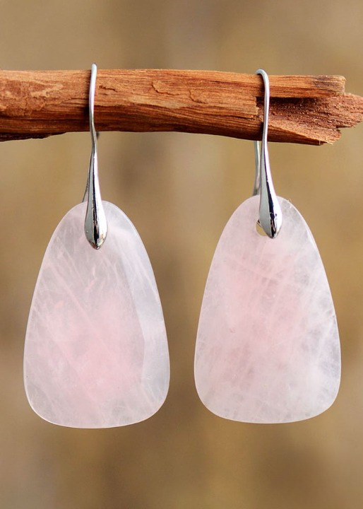 Quartz Boho Dangle Earrings