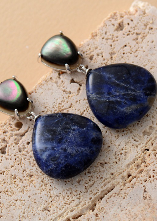 Boho Chic Earrings - Natural Stone