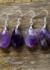 Boho Teardrop Earrings - Purple Amethyst