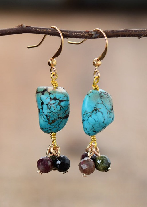 Boho Beads Dangle Earrings