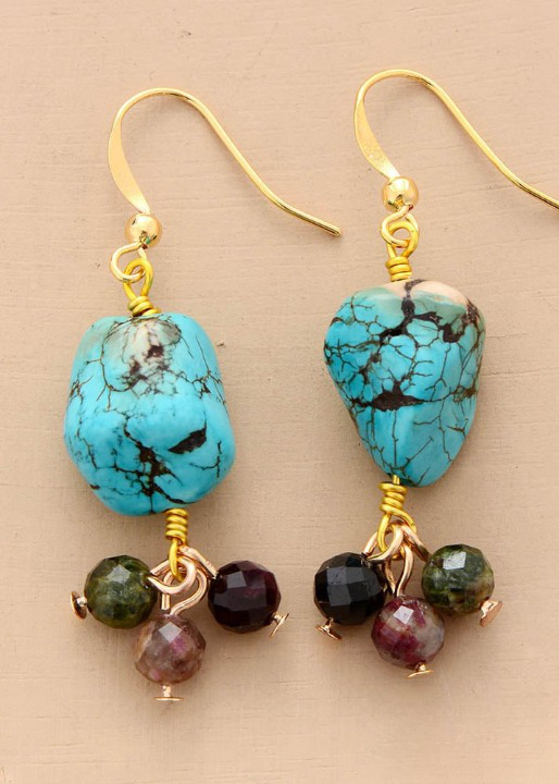 Boho Beads Dangle Earrings