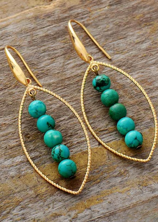 Boho Beads Earrings Gold