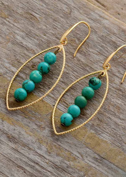 Boho Beads Earrings Gold