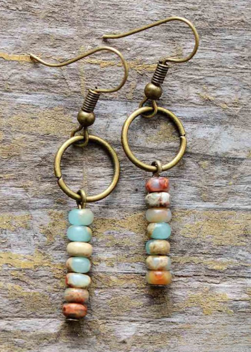 Vintage Boho Dangle Gold Earrings
