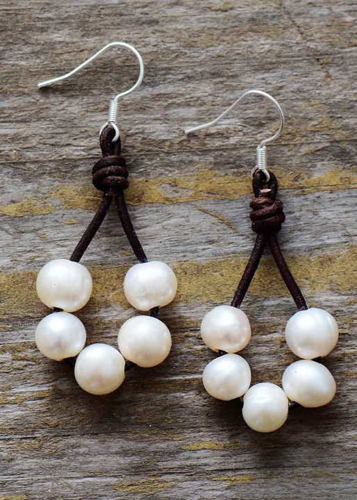 Boho Pearl Dangle Earrings