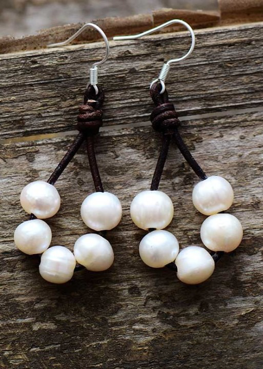 Boho Pearl Dangle Earrings