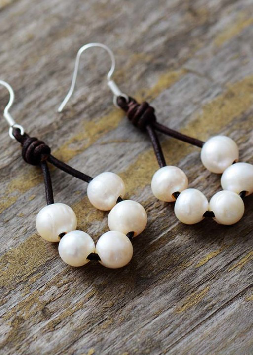Boho Pearl Dangle Earrings