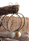 Boho Vintage Earrings - Natural Stone