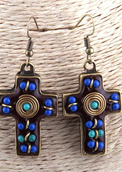 Cross Vintage Boho Earrings
