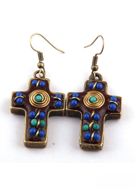 Cross Vintage Boho Earrings