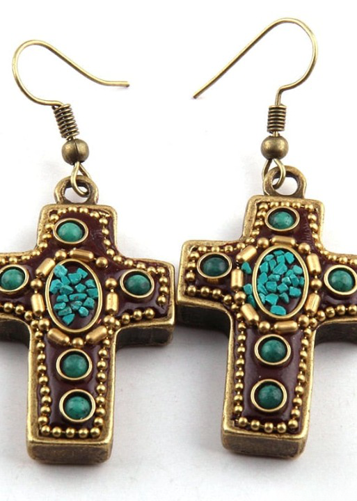 Cross Vintage Boho Earrings