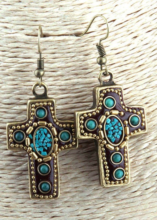 Cross Vintage Boho Earrings